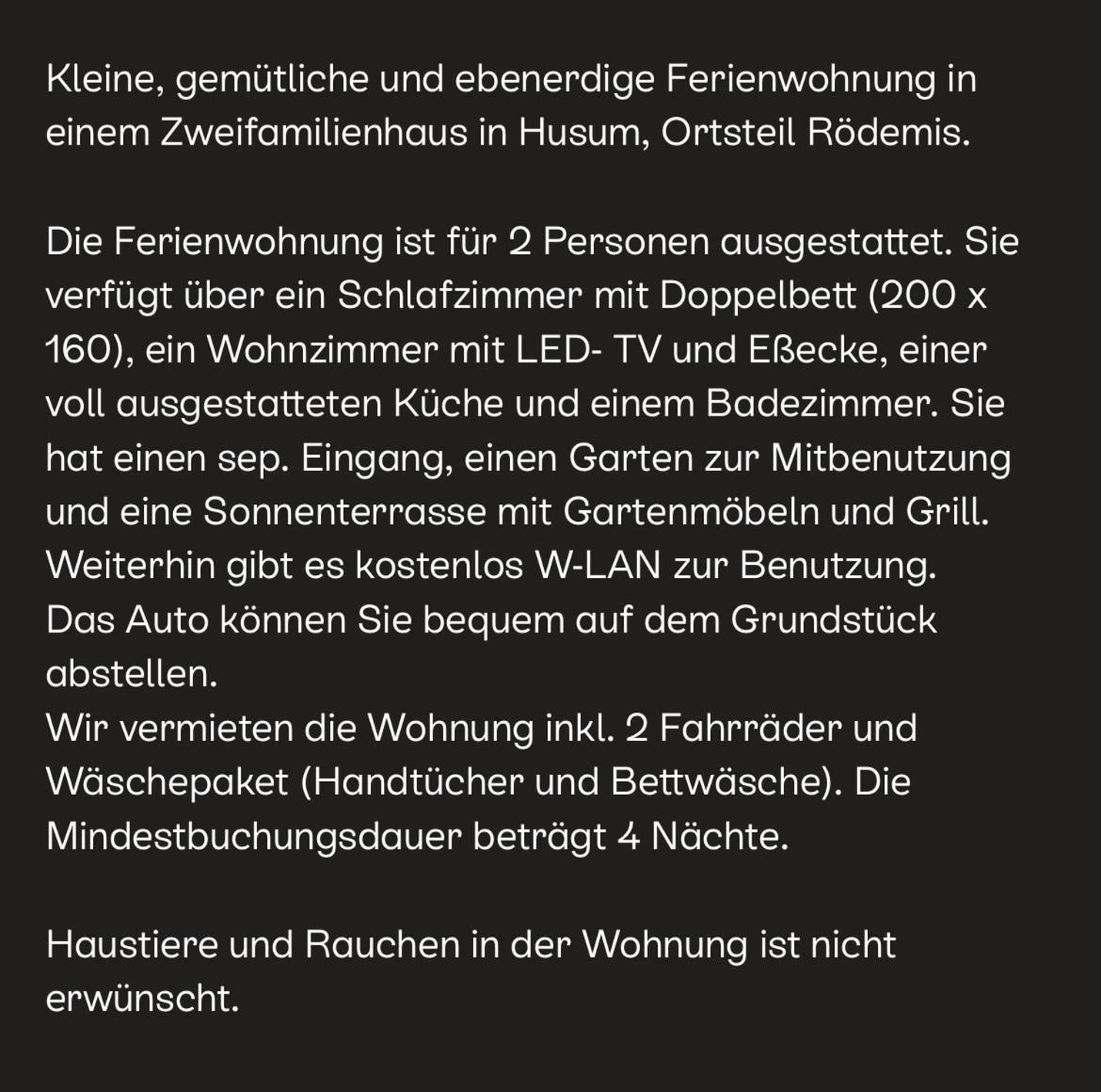 Ferienwohnung „Ole Karkenwech“ Husum-Roedemis Husum  Dış mekan fotoğraf